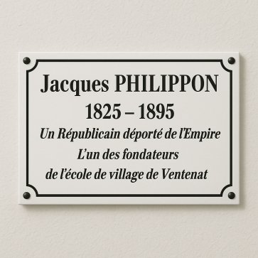 Plaque funéraire émaillée