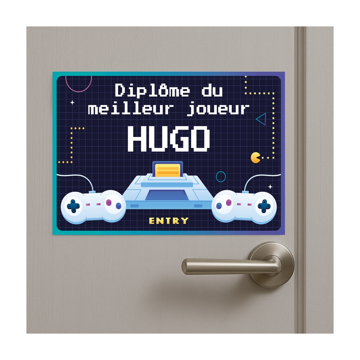 Plaque Diplôme Jeux vidéos personnalisable | Plaque Personnalisée