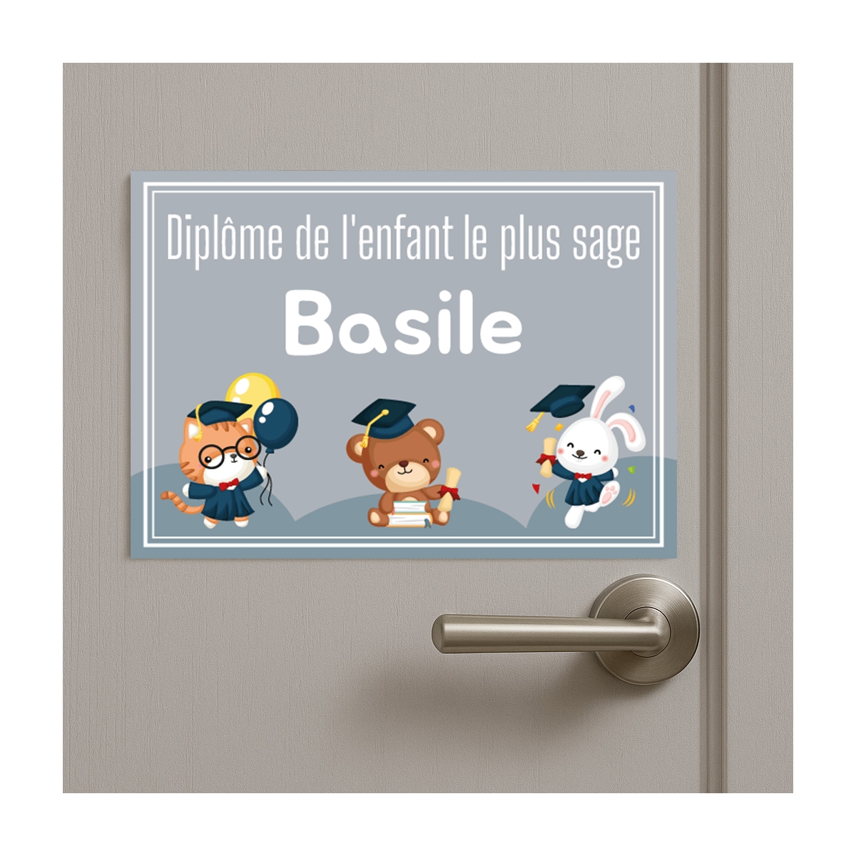 Plaque diplôme enfant sage personnalisable | Plaque Personnalisée