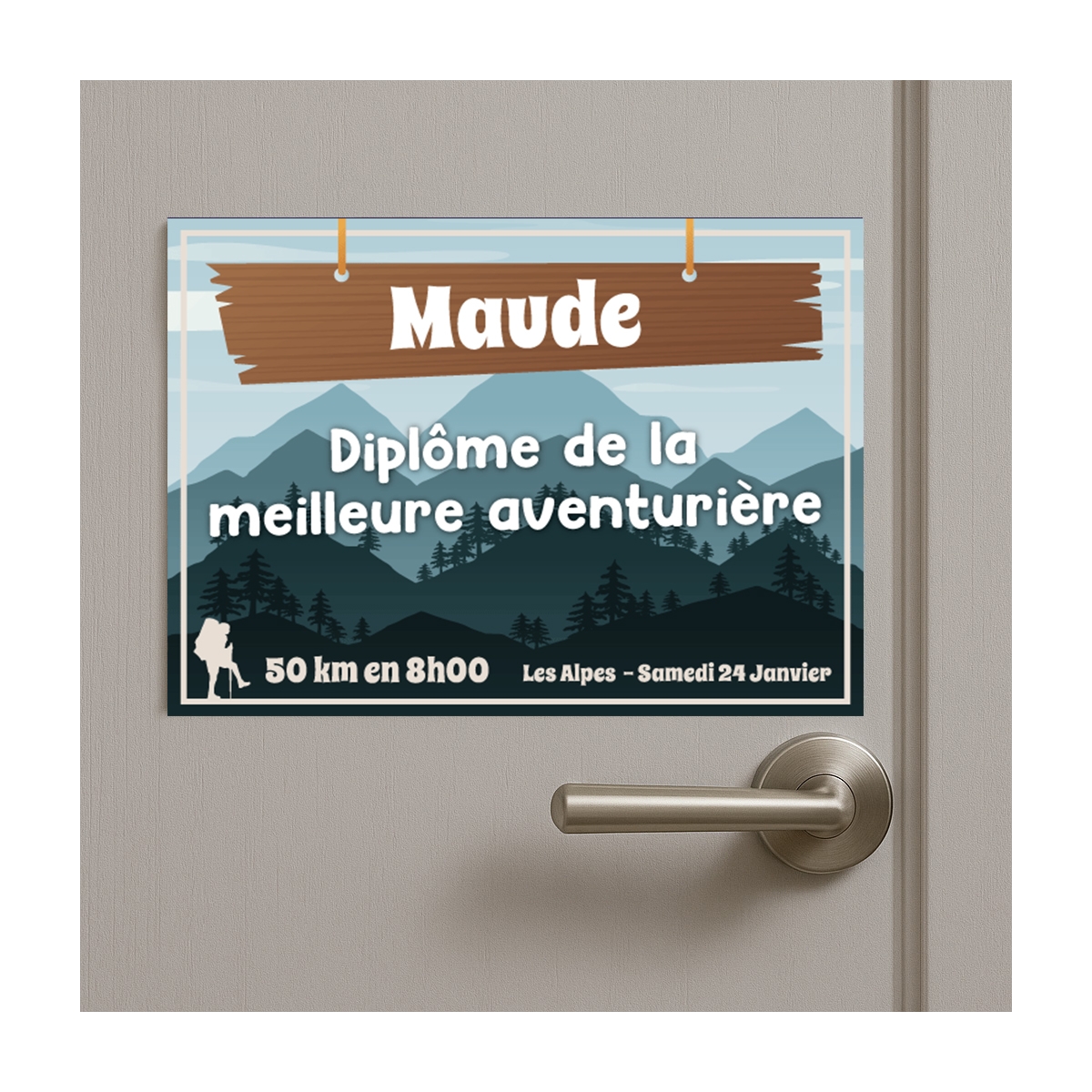 Plaque Diplôme Aventure personnalisable | Plaque Personnalisée