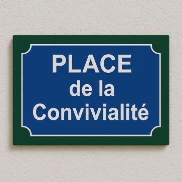 Plaque de rue Paris en PVC Forex | Plaque Personnalisée