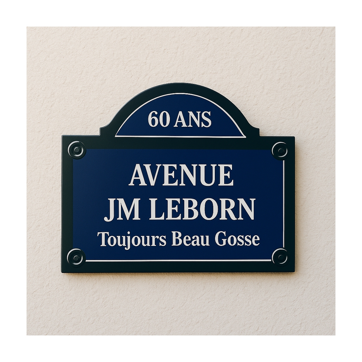 Plaque Parisienne avec fronton en Dibond ou PVC | Plaque Personnalisée