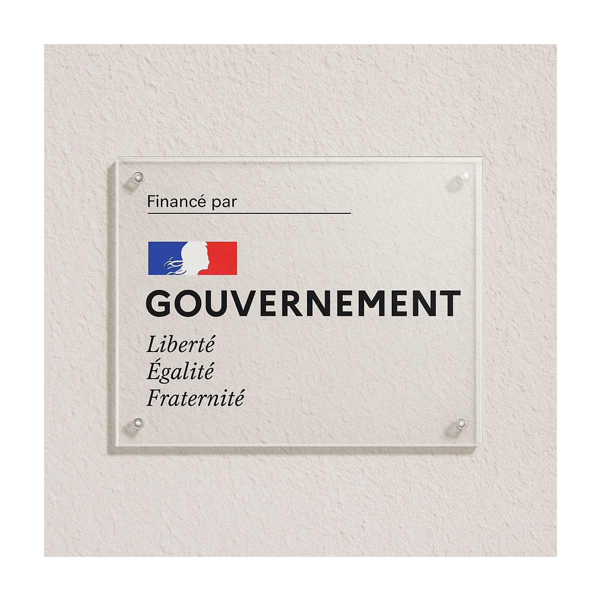 Plaque plexiglas transparente à personnaliser | Plaque Personnalisée