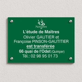 Plaque Acrylique Extérieure