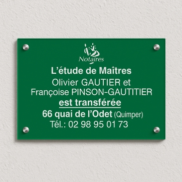 Plaque Acrylique personnalisée pour l'extérieur | Plaque Personnalisée