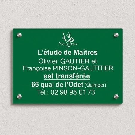 Plaque Acrylique Extérieure