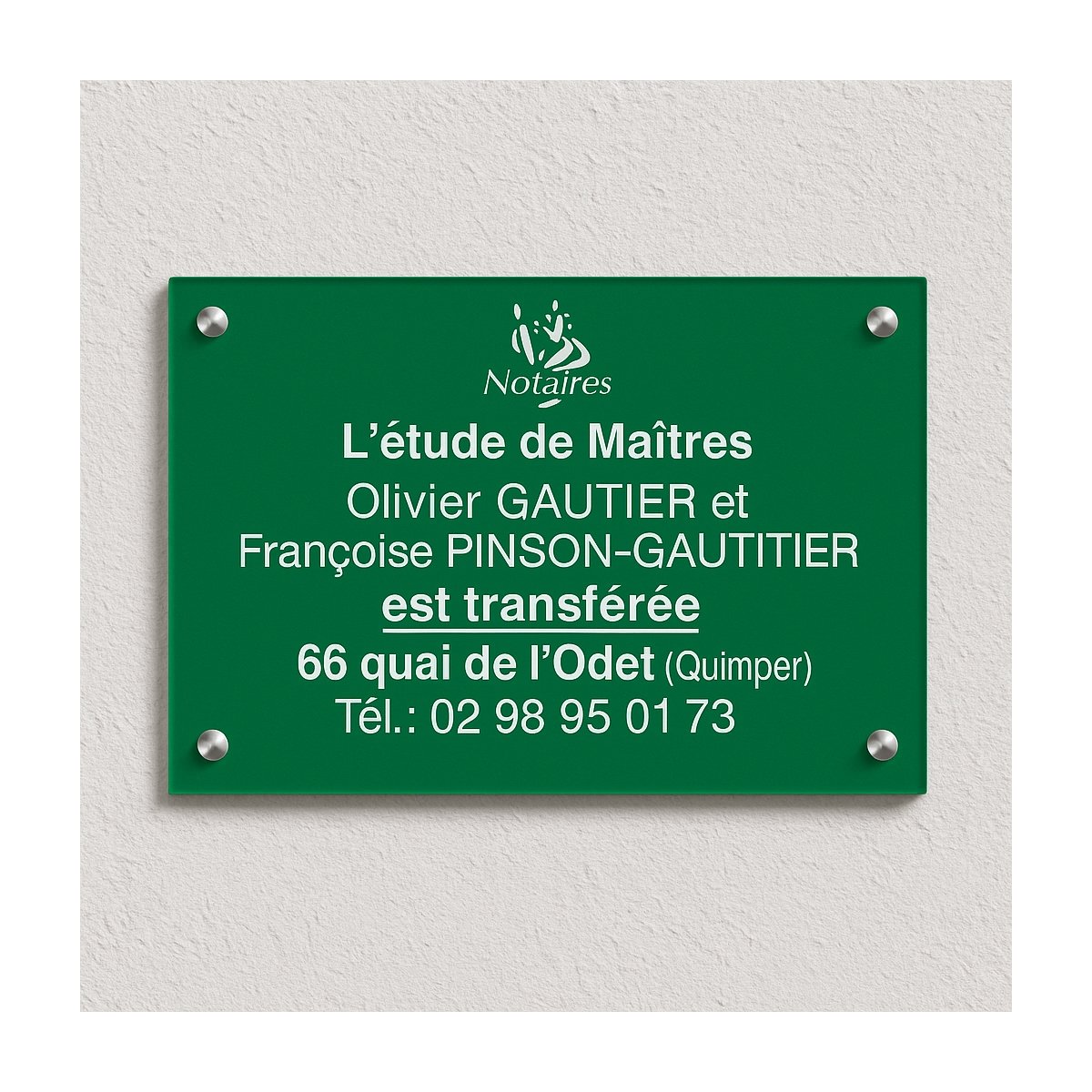 Plaque Acrylique Extérieure