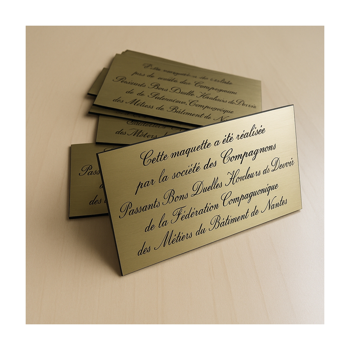 Petite plaque acrylique avec effet métal | Plaque Personnalisée