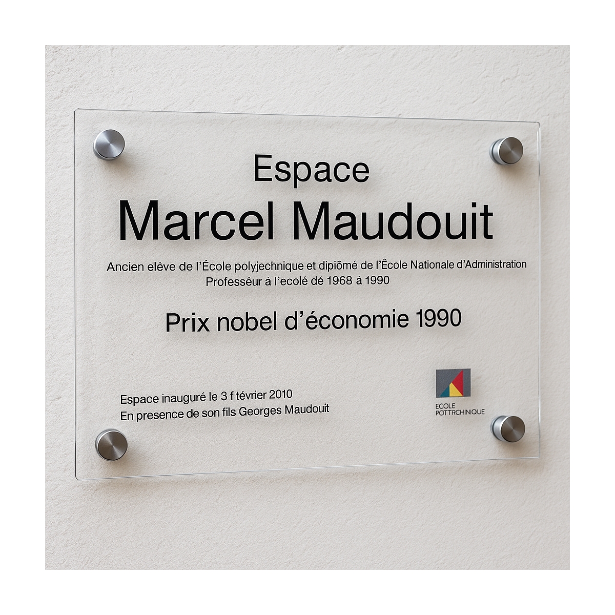 Plaque Plexi Commémorative Transparente