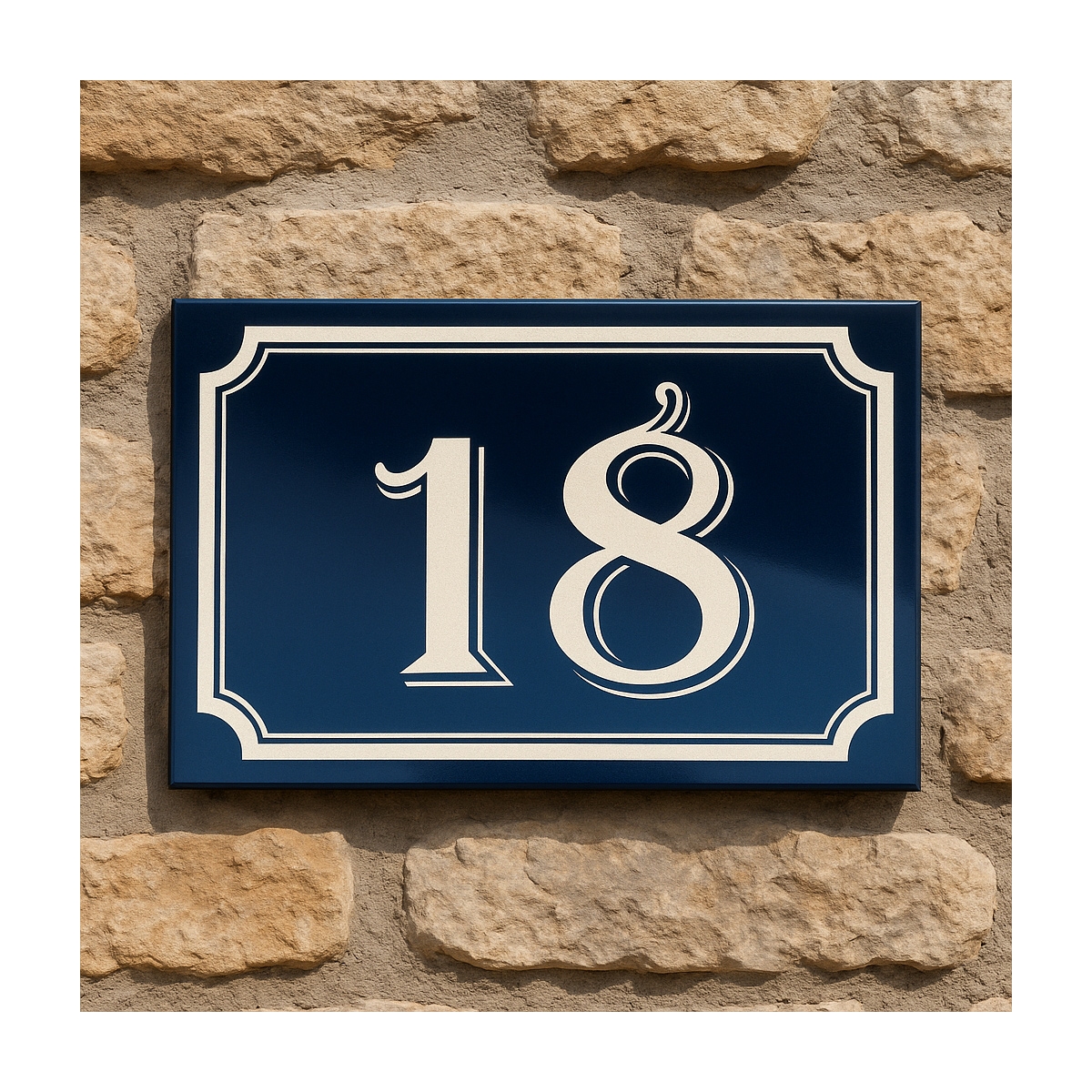 Numéro de voirie en aluminium format 10x15 cm | Plaque Personnalisée