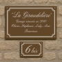 Plaque émaillée + numéro assorti avec liseret | Plaque Personnalisée