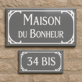 Lot de plaque de maison/ numéro emaillé ART DECO | Plaque Personnalisée