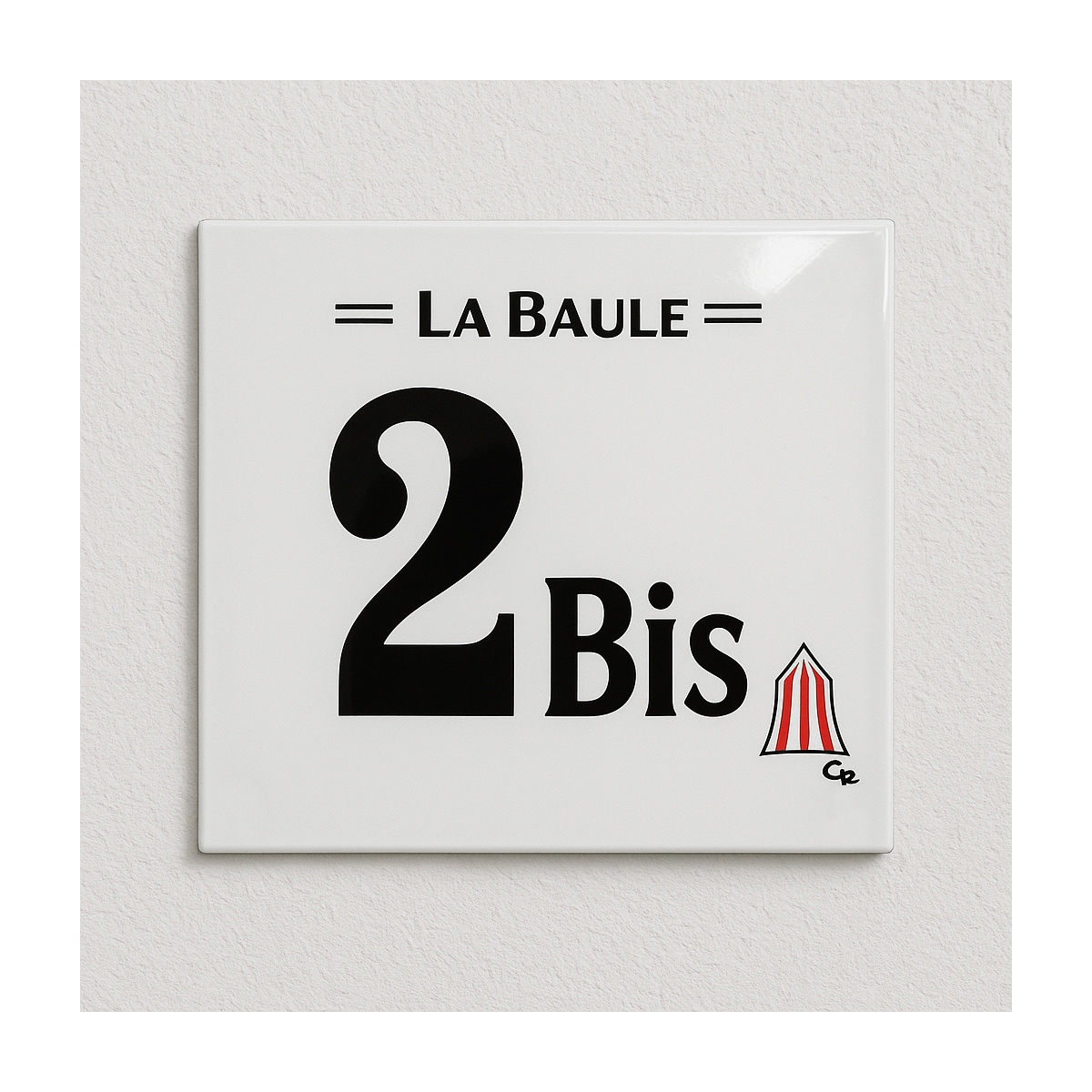 Numéro Email cabine de plage | Plaque Personnalisée