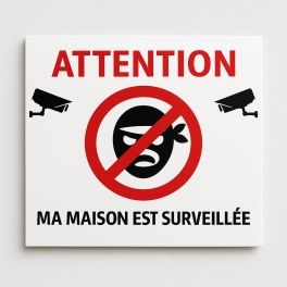 Plaque Maison surveillée