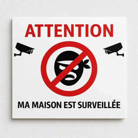 Plaque Maison surveillée