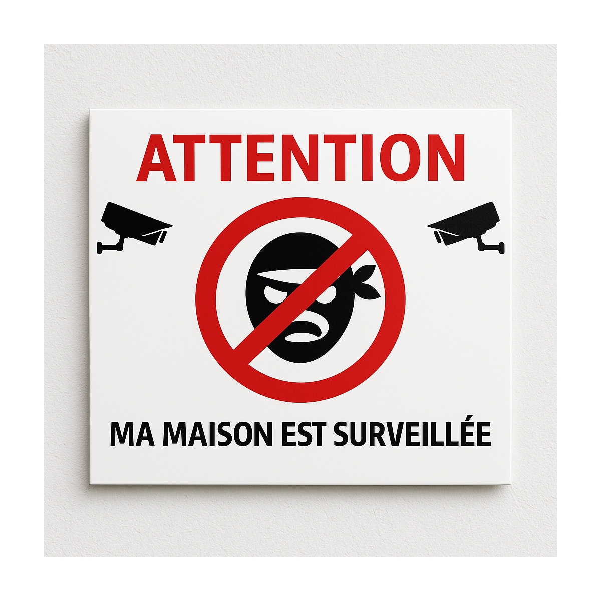Plaque Maison surveillée