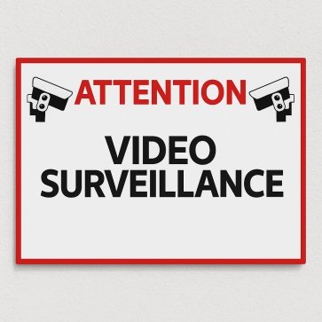 Plaque Attention Vidéo-Surveillance