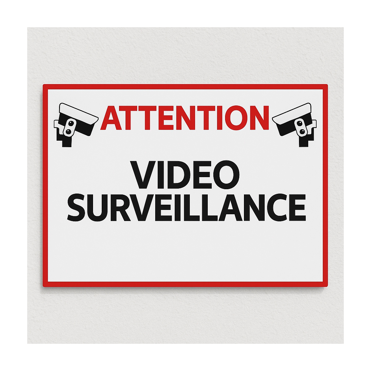 Plaque Attention Vidéo-Surveillance