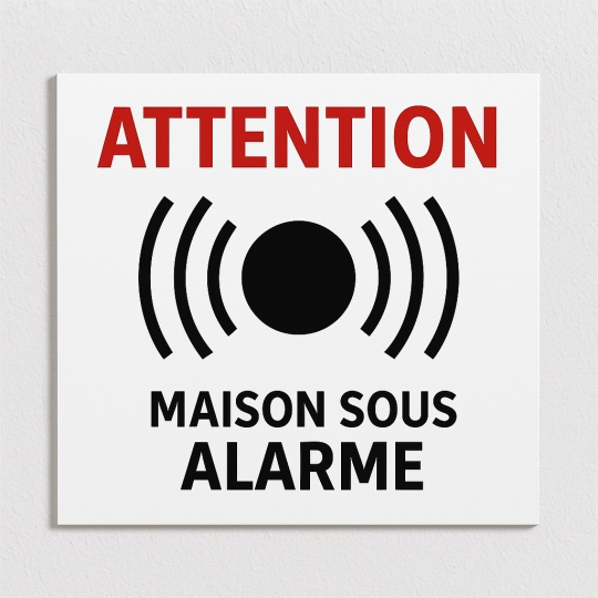 Plaque Maison sous Alarme
