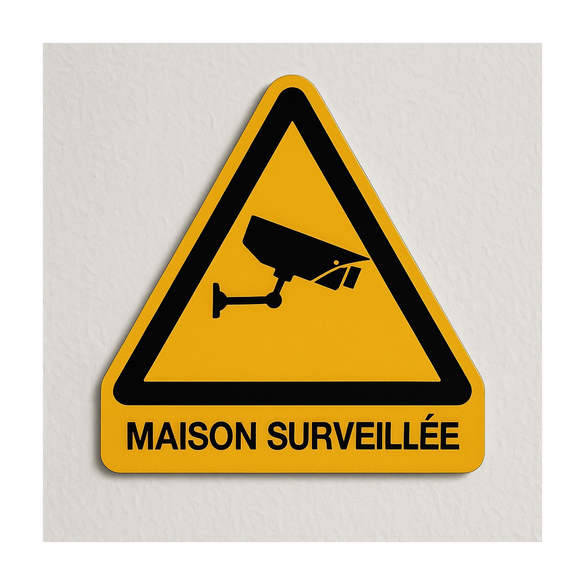 Pancarte de signalisation - Maison sous surveillance - forme triangle
