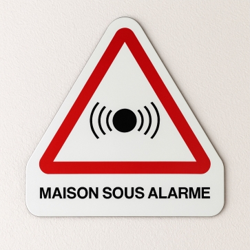 Panneau "Maison sous alarme" triangle | Plaque Personnalisée