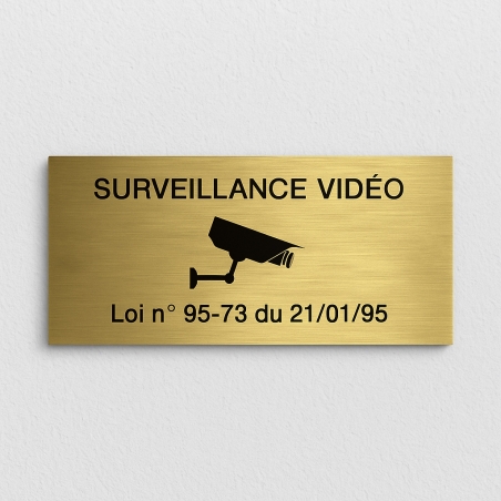 Plaque Attention Alarme Alu ou Laiton