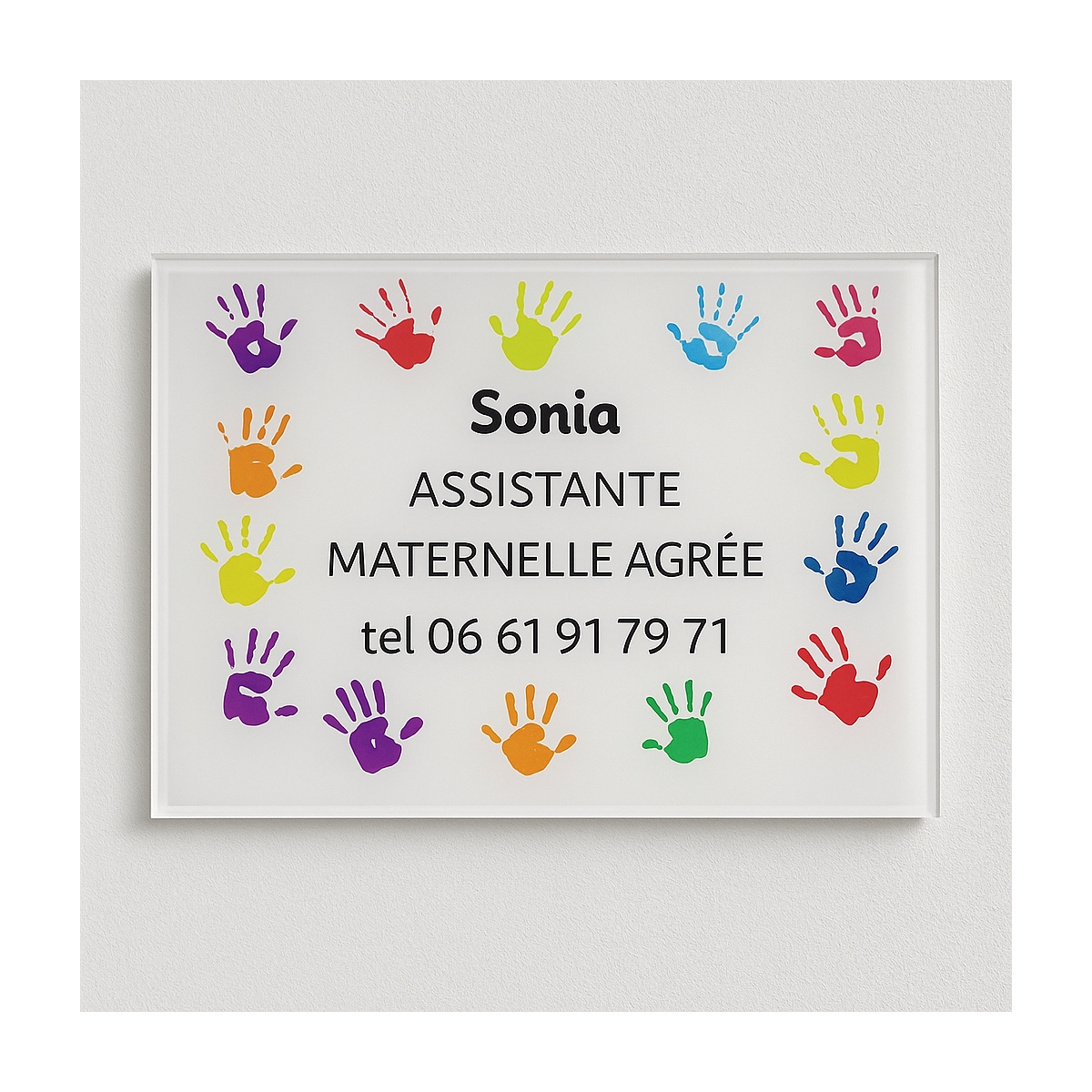 Pancarte profesionnelle pour ASMAT - Nourrice | Plaque Personnalisée