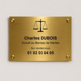 Plaque Avocat à personnaliser | Plaque Personnalisée