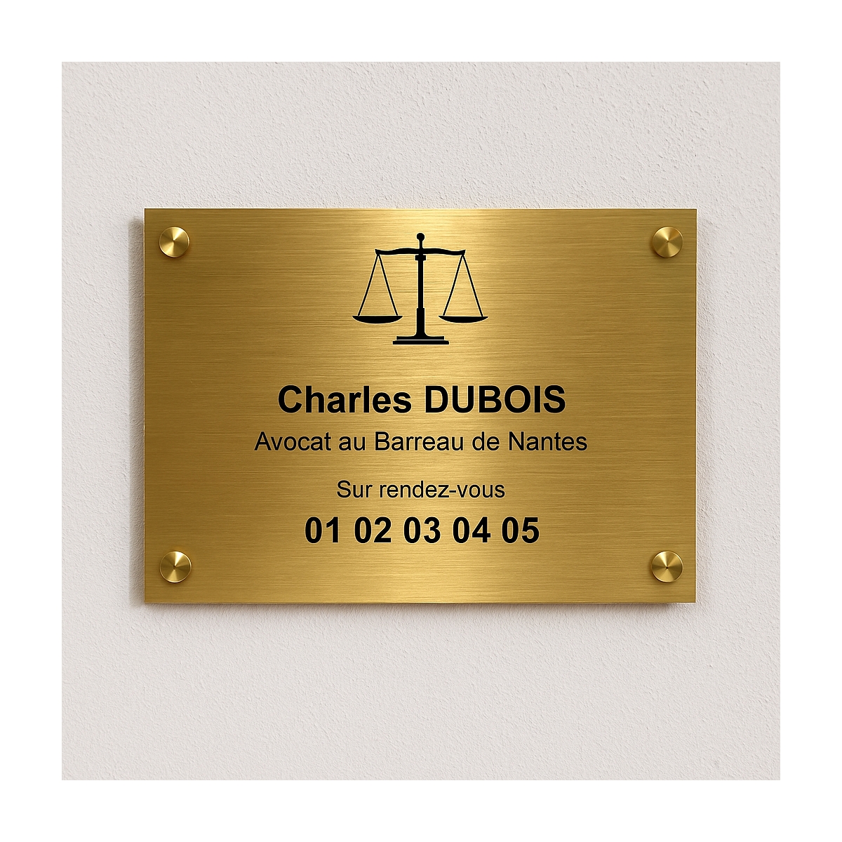 Plaque Avocat à personnaliser | Plaque Personnalisée