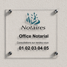Plaque Notaire quadri