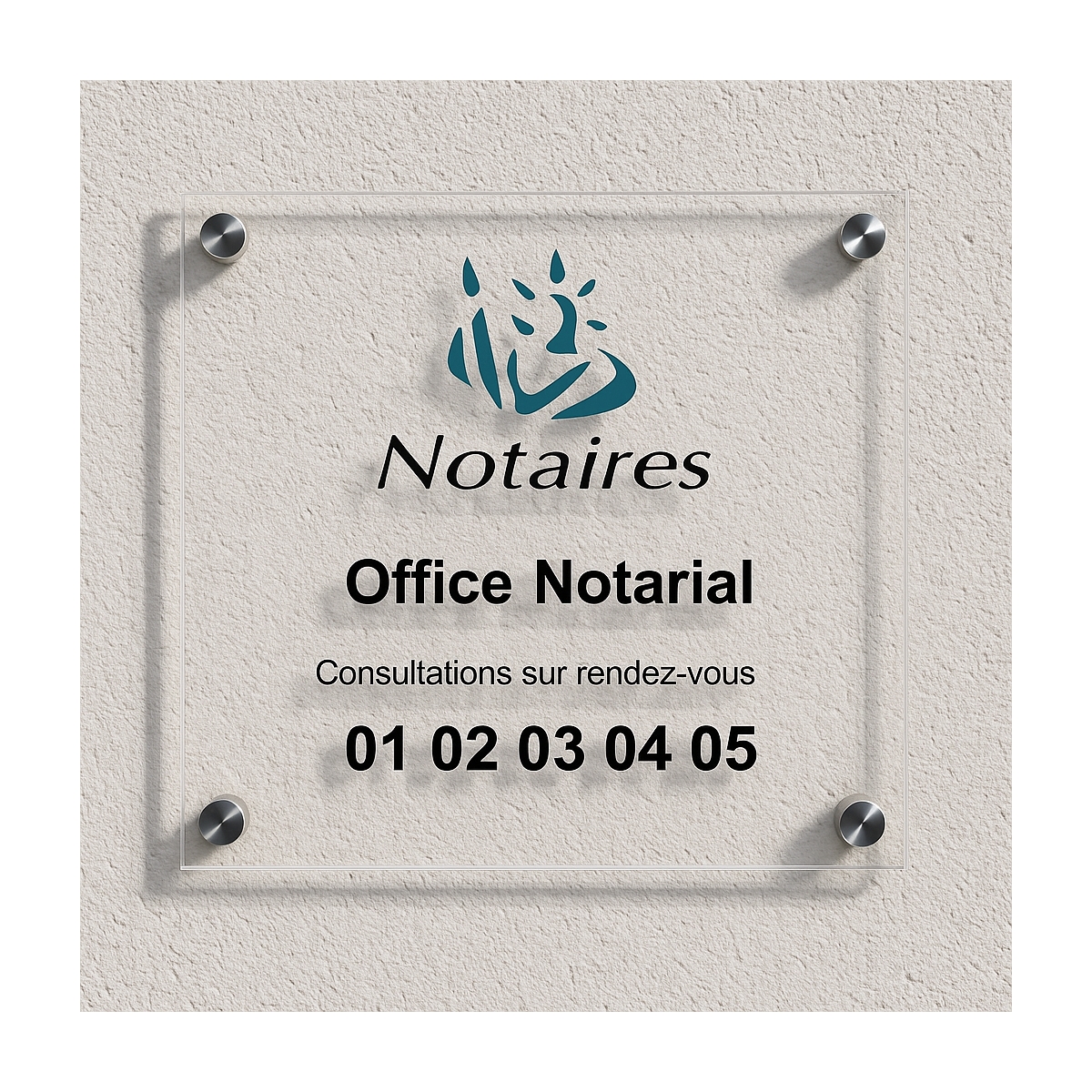 Plaque Notaire quadri