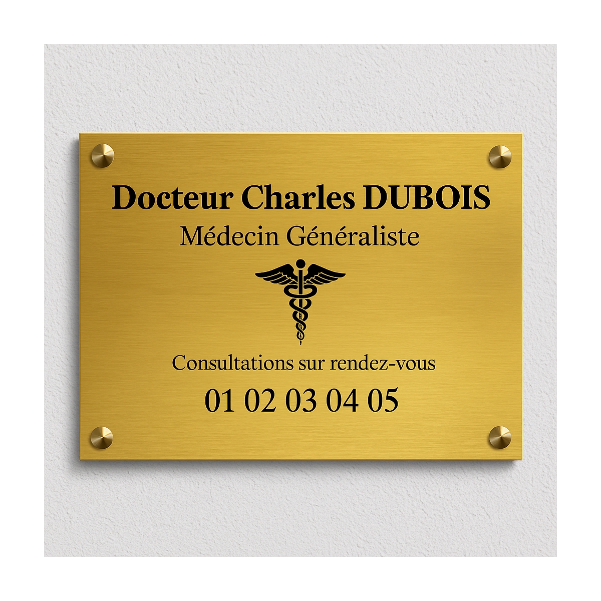 Plaque pro pour médecin généraliste | Plaque Personnalisée