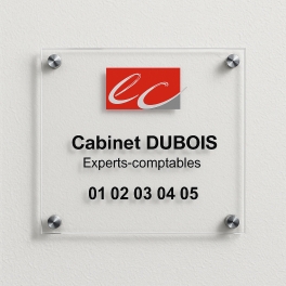 Plaque professionnelle cabinet expert-comptable | Plaque Personnalisée