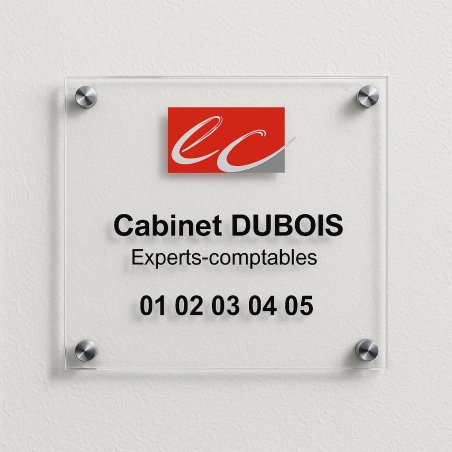 Plaque professionnelle cabinet expert-comptable | Plaque Personnalisée