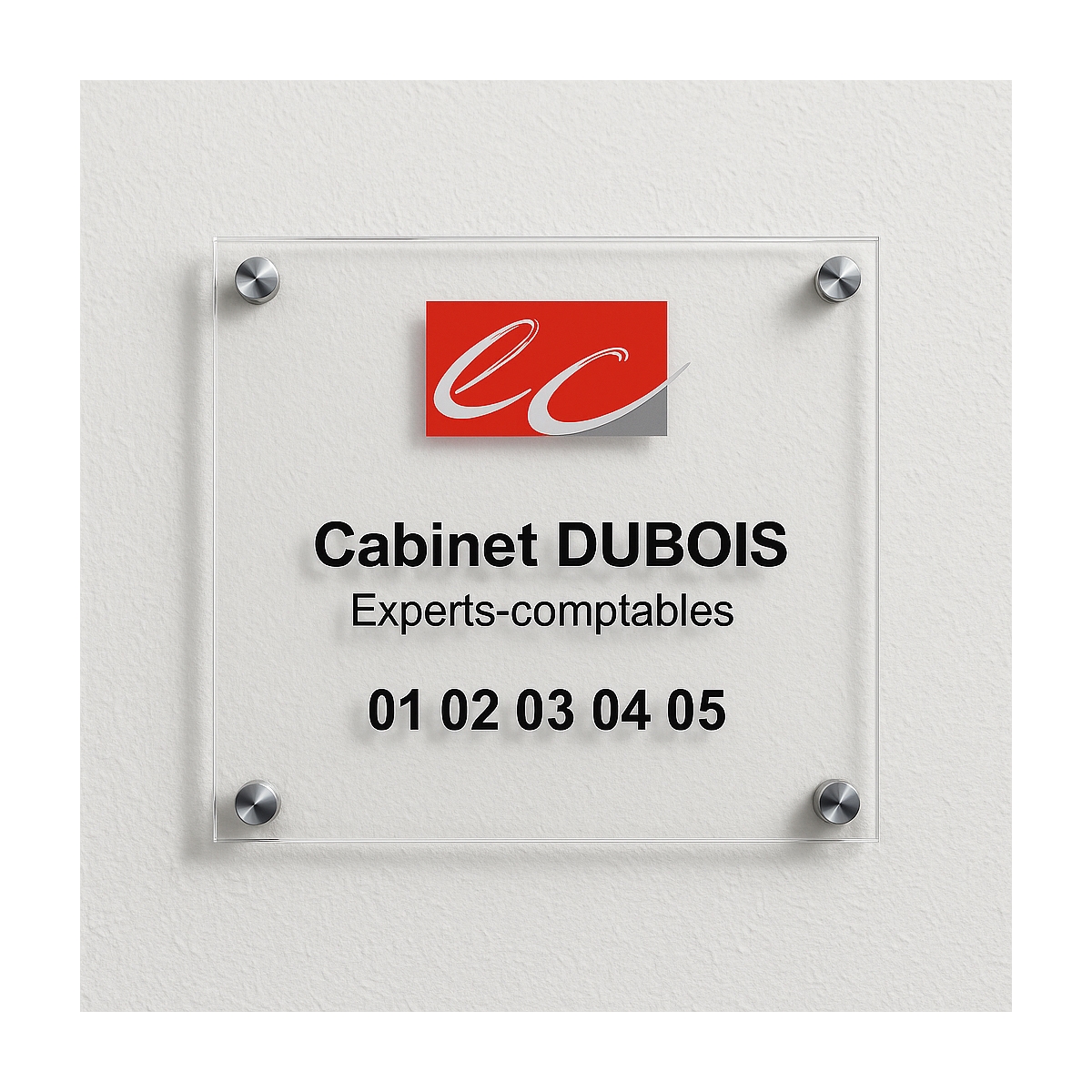 Plaque professionnelle cabinet expert-comptable | Plaque Personnalisée