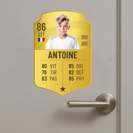 Plaque carte joueur / joueuse de foot FIFA | Plaque Personnalisée