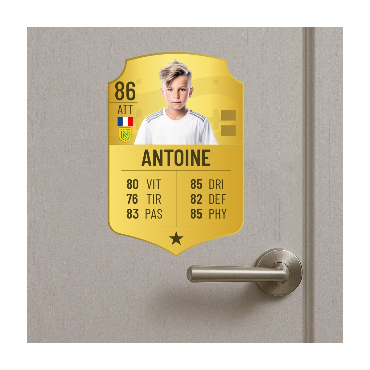 Plaque carte joueur / joueuse de foot FIFA | Plaque Personnalisée