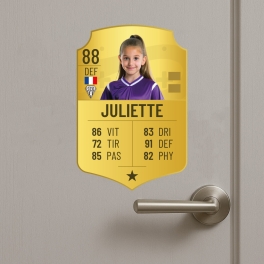 Plaque carte joueur / joueuse de foot FIFA | Plaque Personnalisée