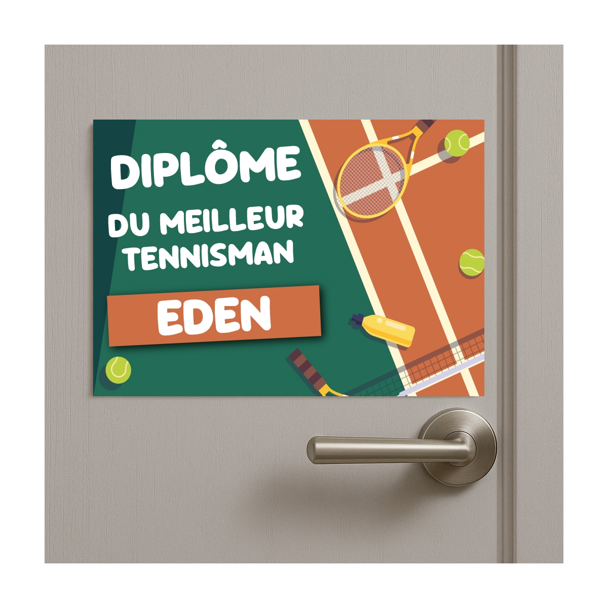 Plaque Diplôme Tennis personnalisable | Plaque Personnalisée