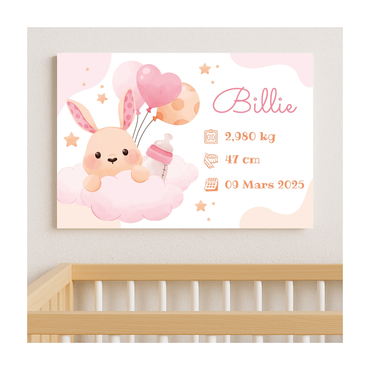 Plaque de rue Naissance pour bébé | Plaque Personnalisée
