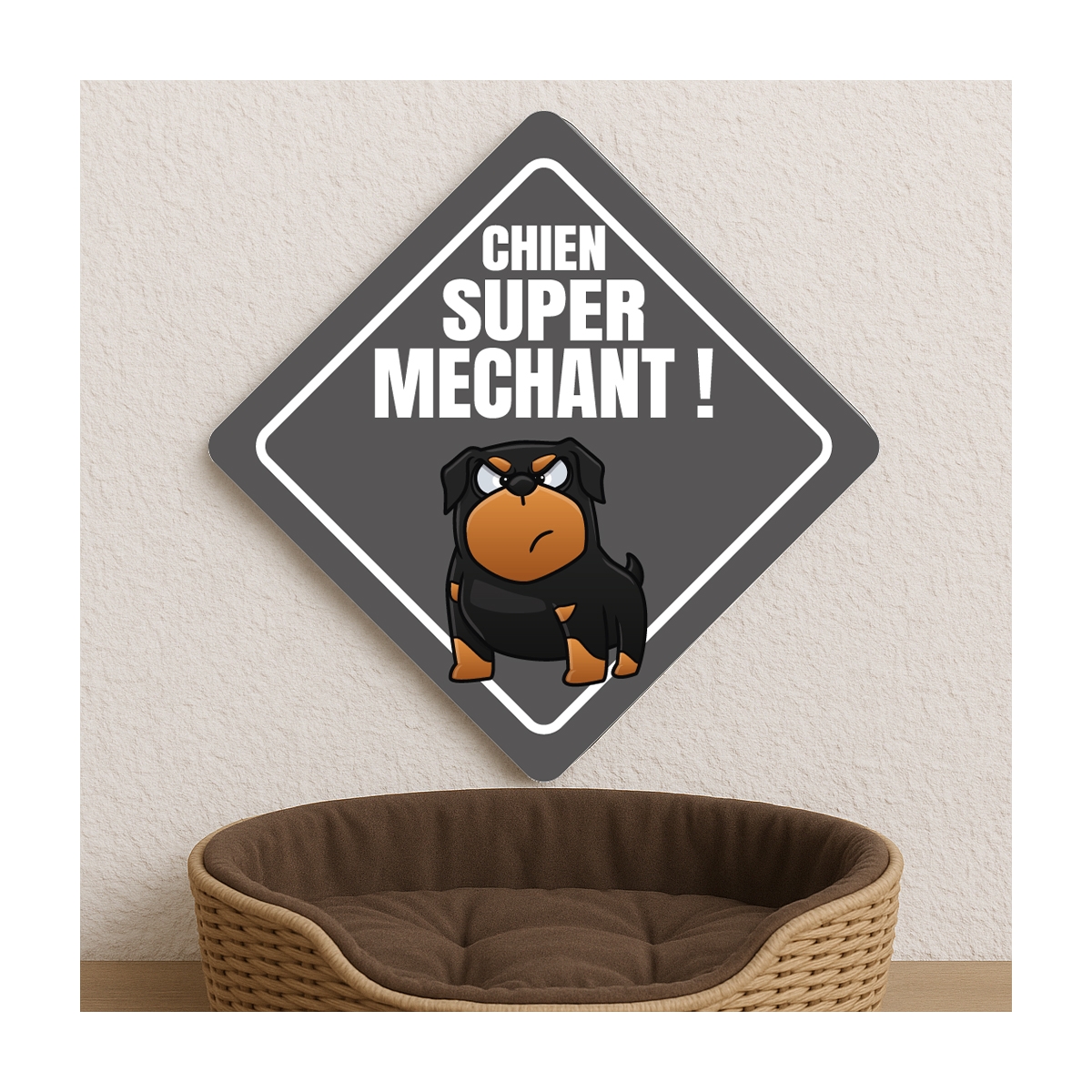 Panneau animaux carré avec photo | Plaque Personnalisée