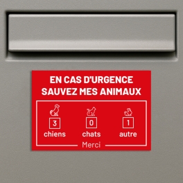 Plaque sauvez mes animaux