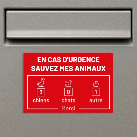 Plaque sauvez mes animaux