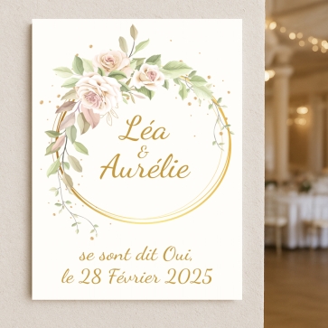 Plaque Mariage cercle