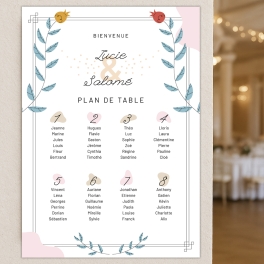 Plaque plan de table mariage | Plaque Personnalisée