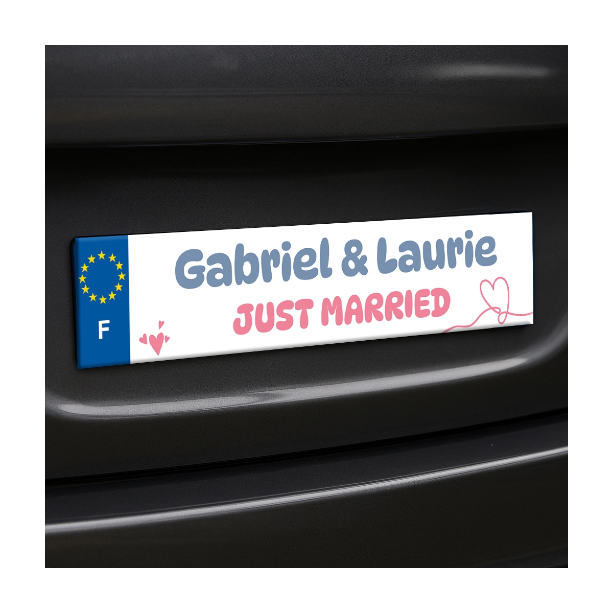 Plaque décorative immatriculation pour mariage | Plaque Personnalisée