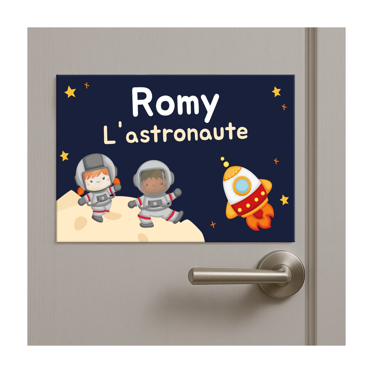 Plaque de porte enfant astronaute | Plaque Personnalisée