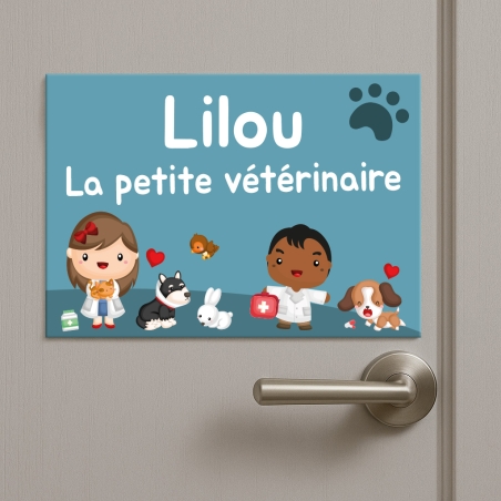 Plaque de porte enfant vétérinaire | Plaque Personnalisée