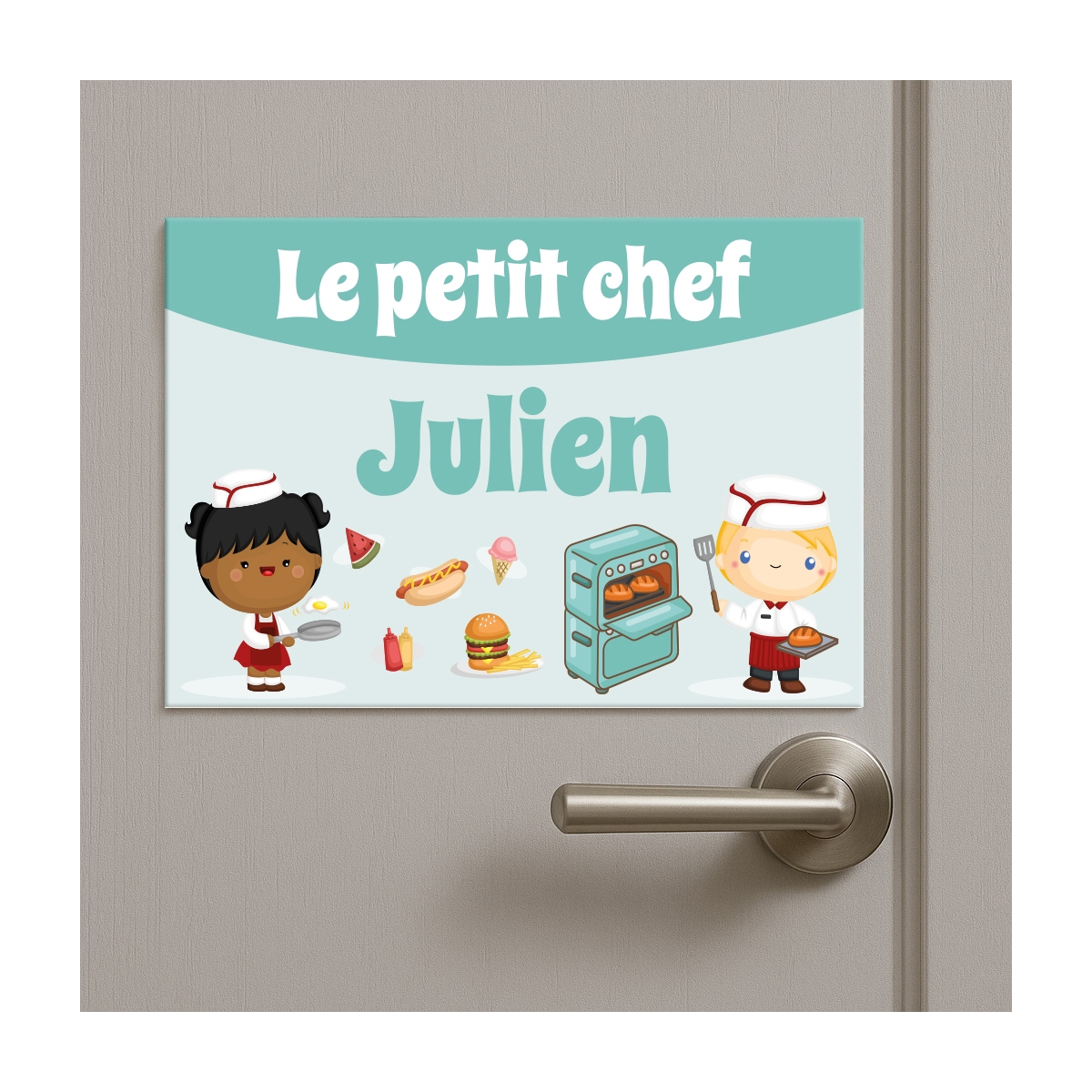Plaque de porte enfant cuisinier | Plaque Personnalisée