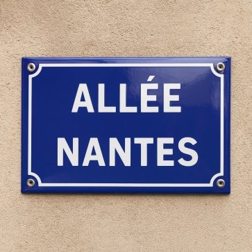 Plaque de rue émaillée classique